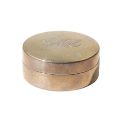 Italia Silver Round Box by C. Giardetti Firenze, 1960s