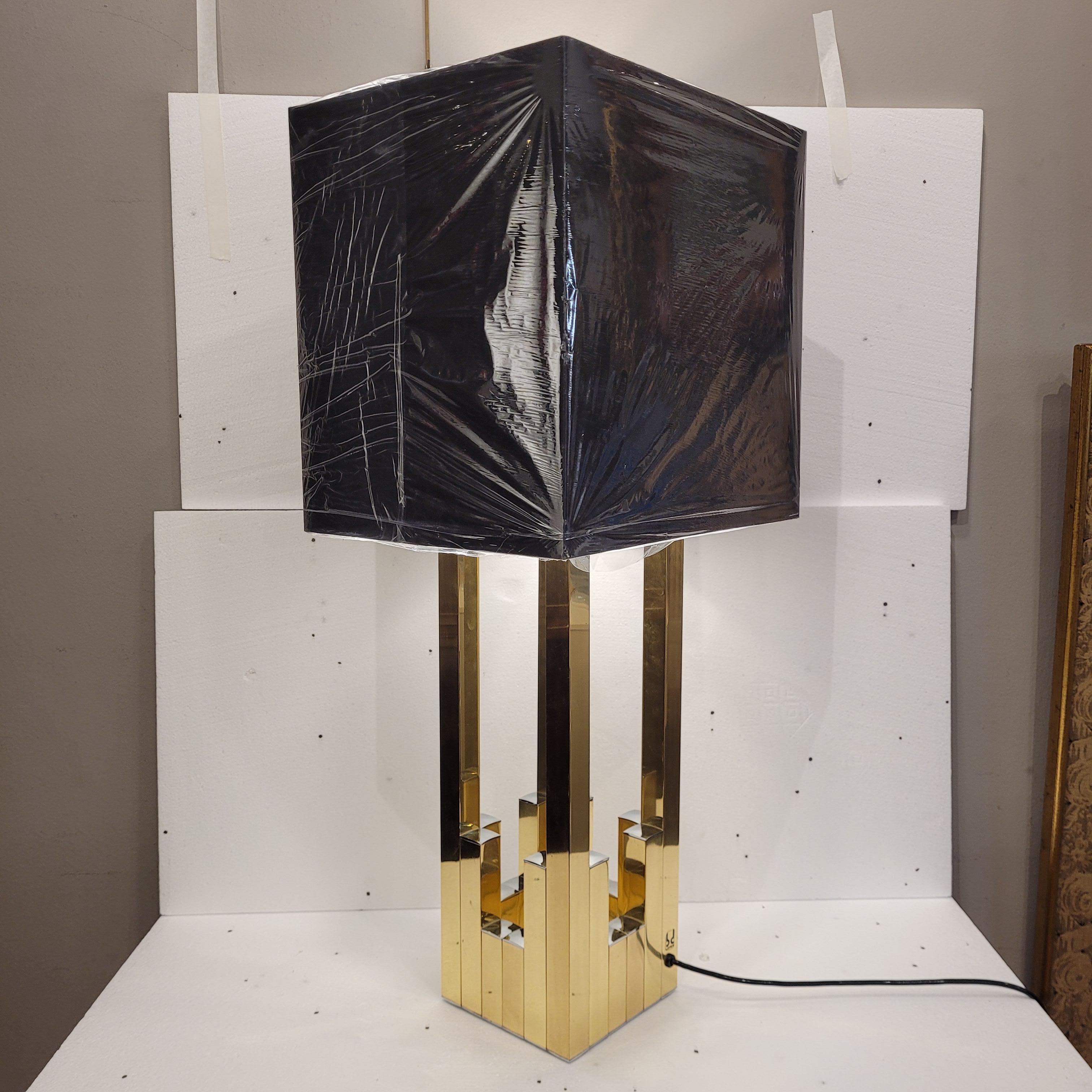 Italia table lamp, brass and chrome-plated steel, Willy Rizzo for BD Lumica (Spanisch) im Angebot