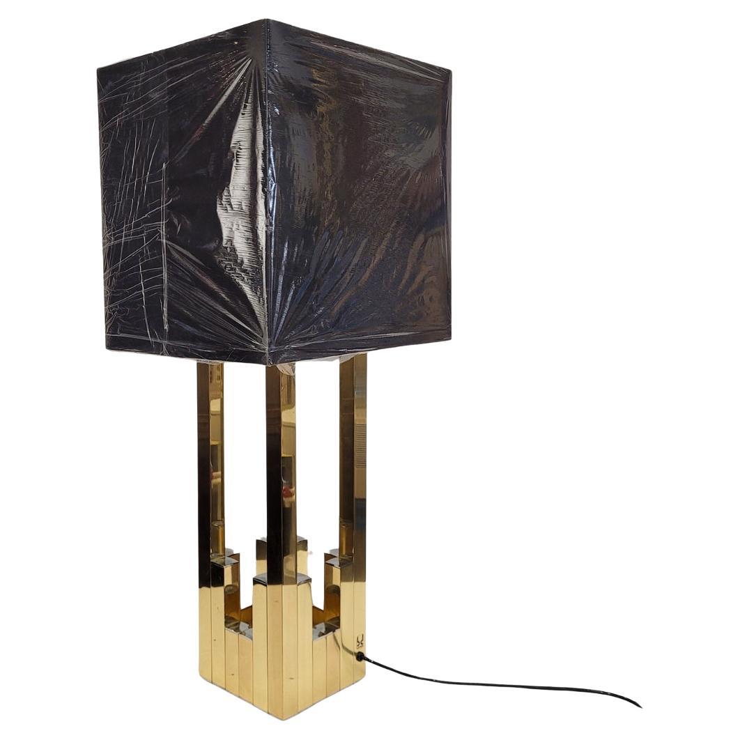 Italia table lamp, brass and chrome-plated steel, Willy Rizzo for BD Lumica im Angebot