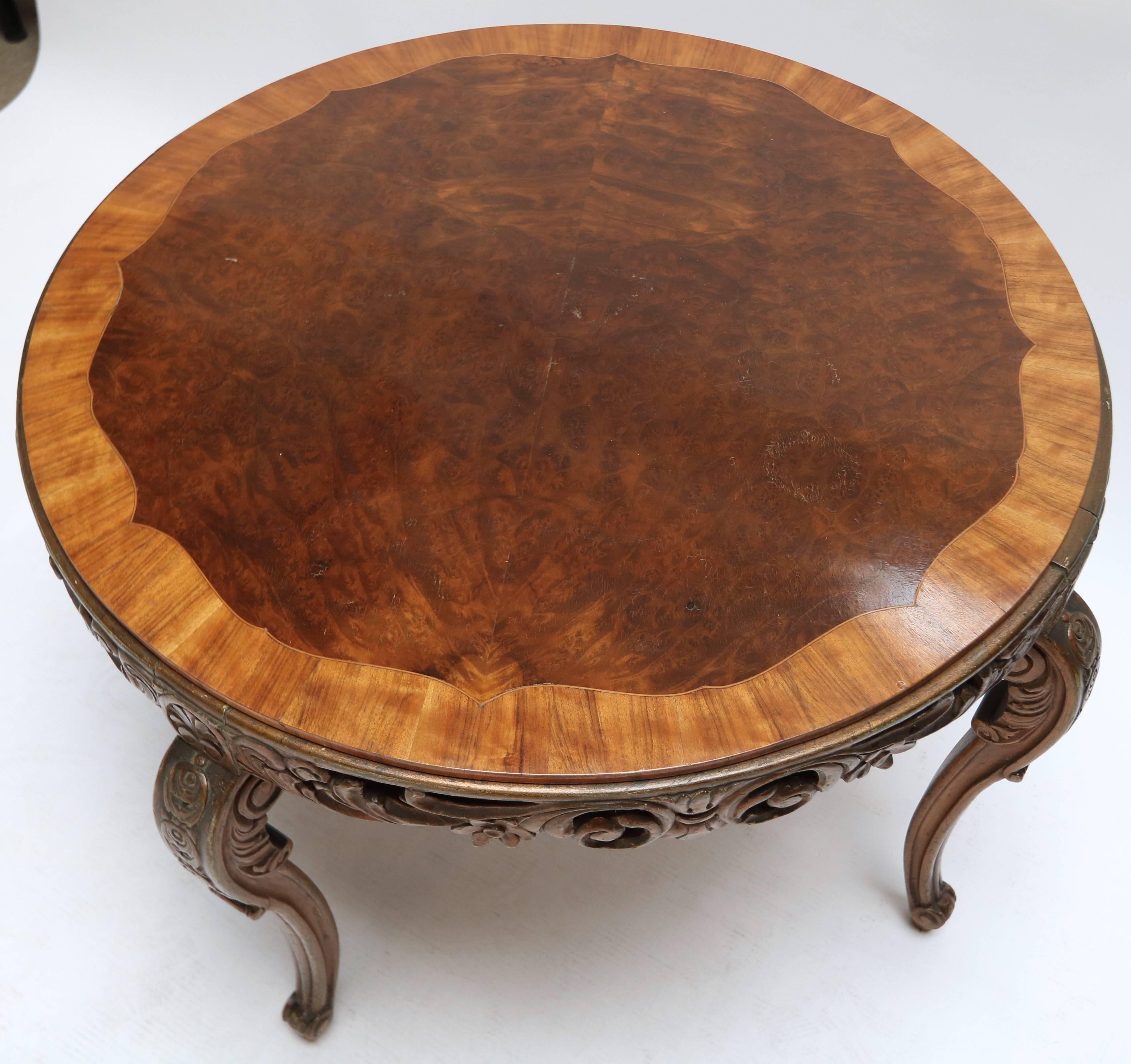 Italian, 1920s Carved Wood Coffee Table In Good Condition In Los Angeles, CA