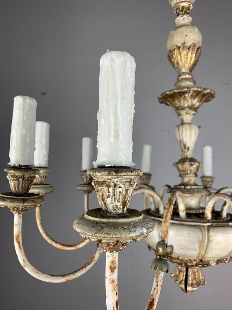 Other Italian '10' Light Painted Chandelier, C. 1930