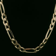 Italian 10k Yellow Gold 5.7mm Classic Figaro Link Chain 22" Men's Necklace