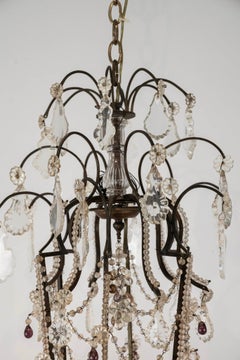 Italian 12-Light Crystal Chandelier, Circa 1920