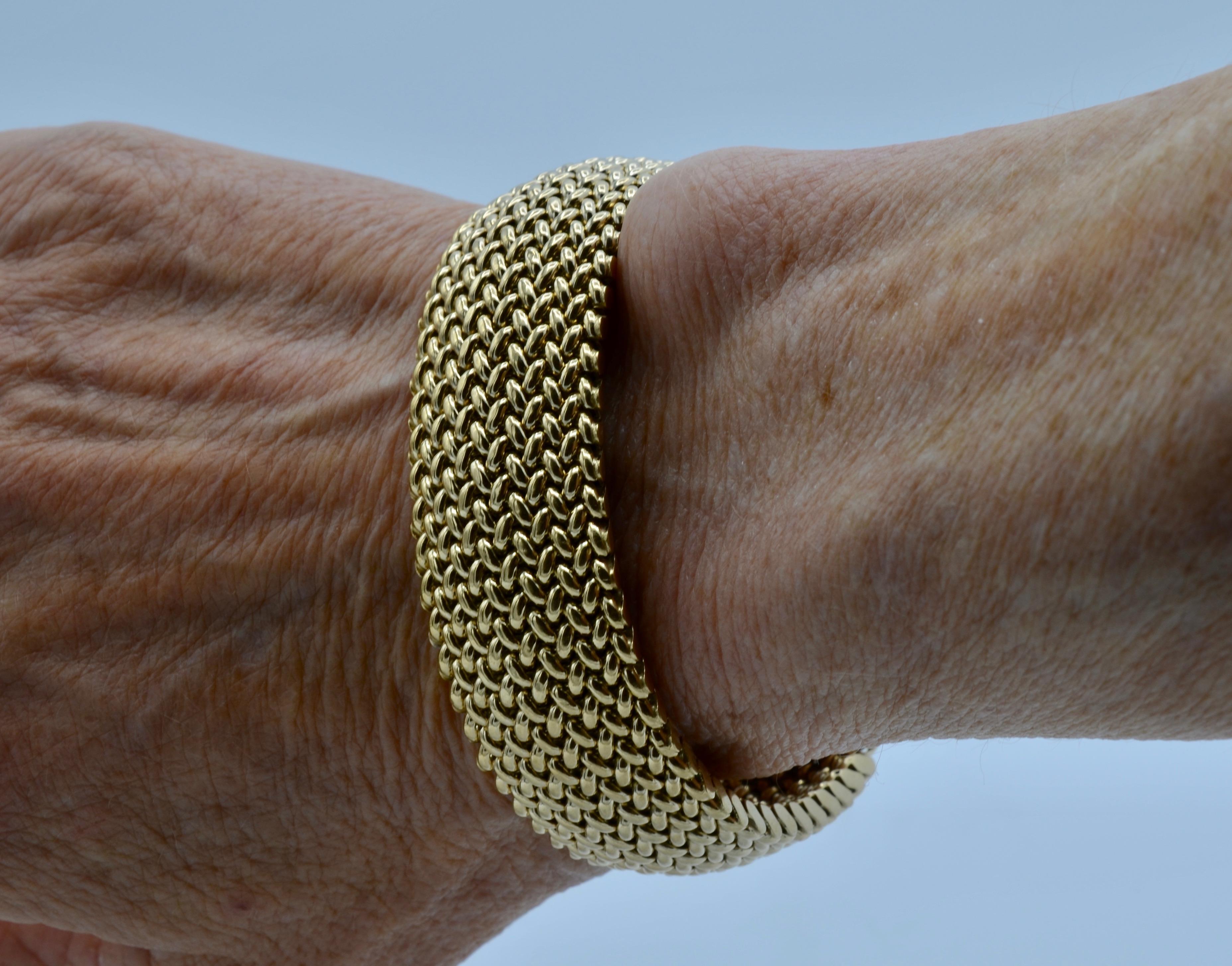 14k gold mesh bracelet