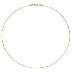 14 Karat Gold Thin Italian Omega Necklace For Sale at 1stDibs | thin ...
