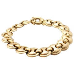 Italian 14 Karat Yellow Gold Circle Link Bracelet 23.61 Grams