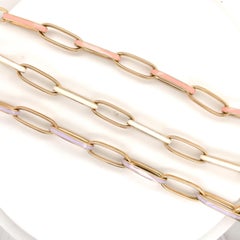 Italian 14 Karat Yellow Gold Enamel Link Bracelet 8 Grams 14 Karat Yellow Gold