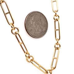 Italian 14 Karat Yellow Gold Link Chain Necklace 13.4 Grams 20"