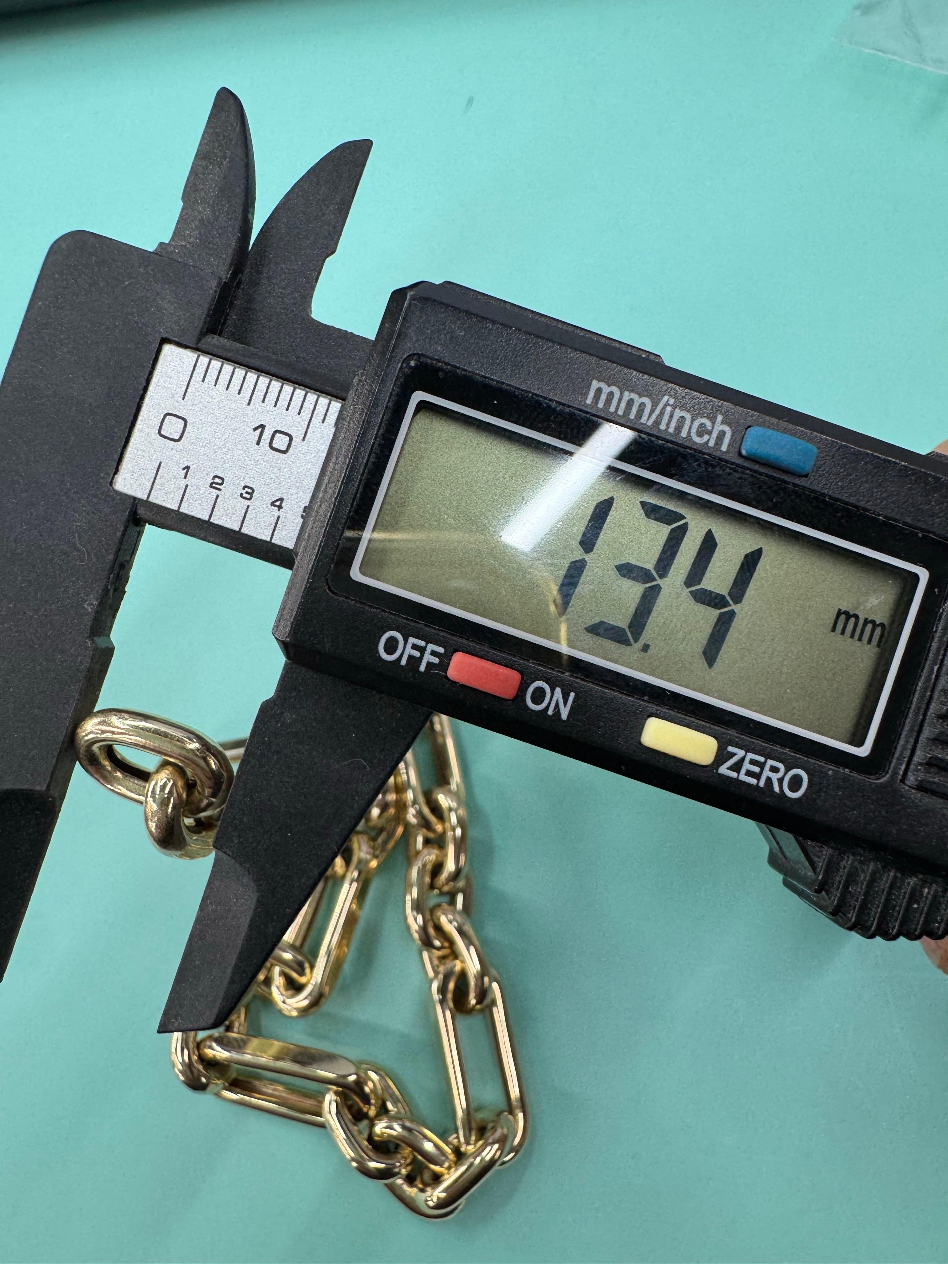Italienische 14 Karat Gelbgold Multi Gliederhalskette 19.1 Gramm 18 Zoll im Angebot 5