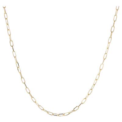 Large Cable Chain Long 14 Karat Yellow Gold, Long Necklace Chain 22inch ...