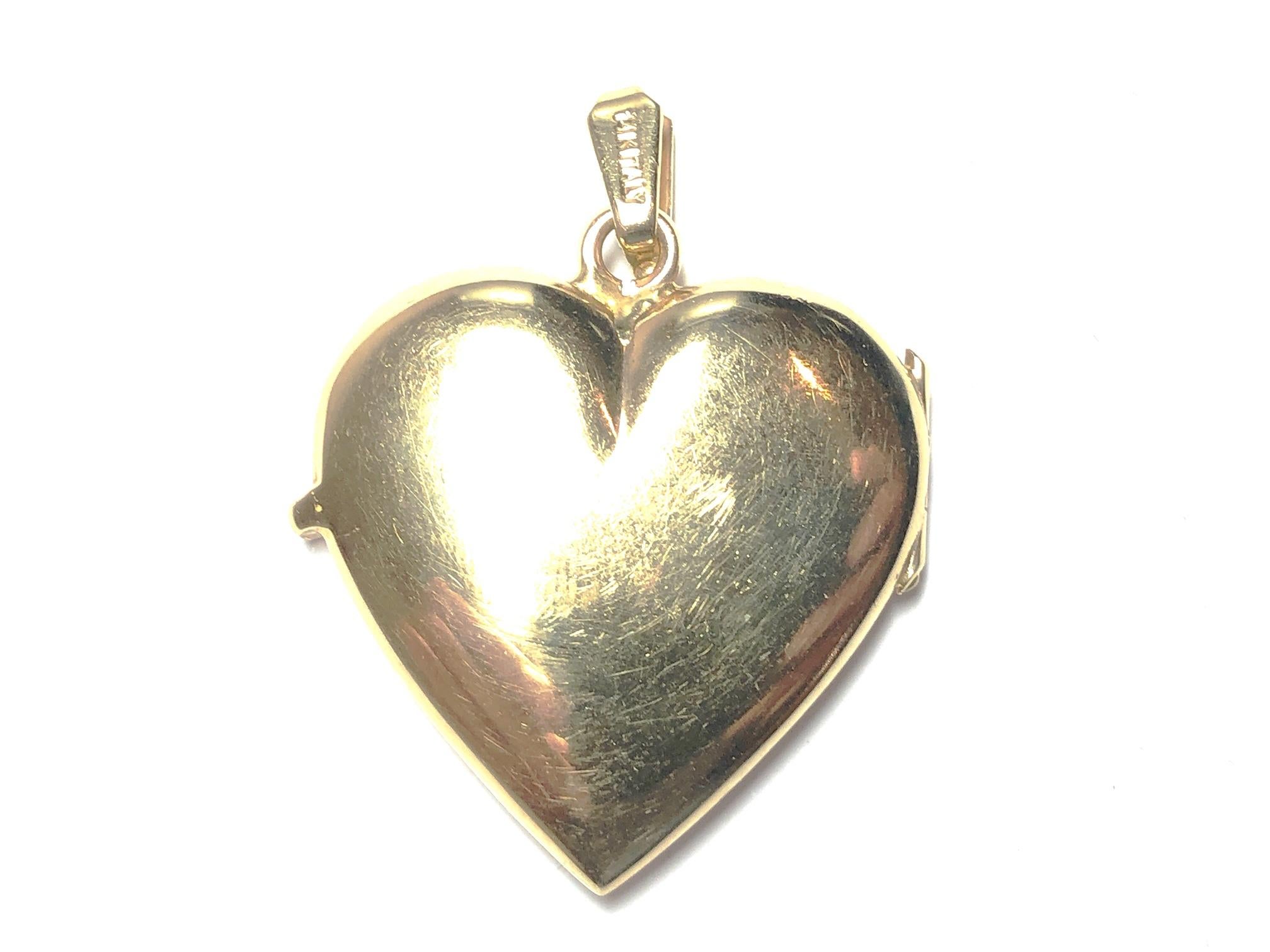 white gold locket