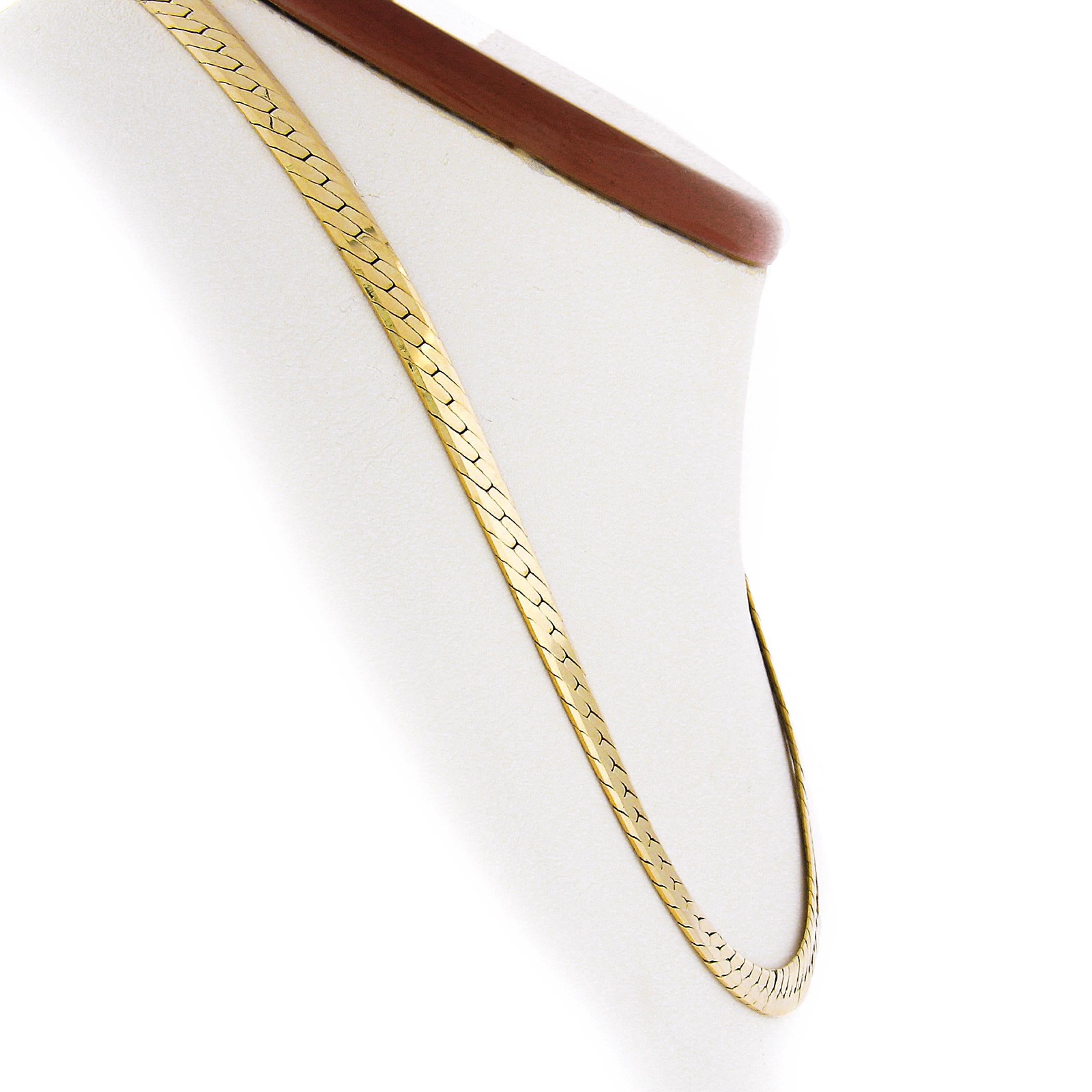thick flat gold necklace