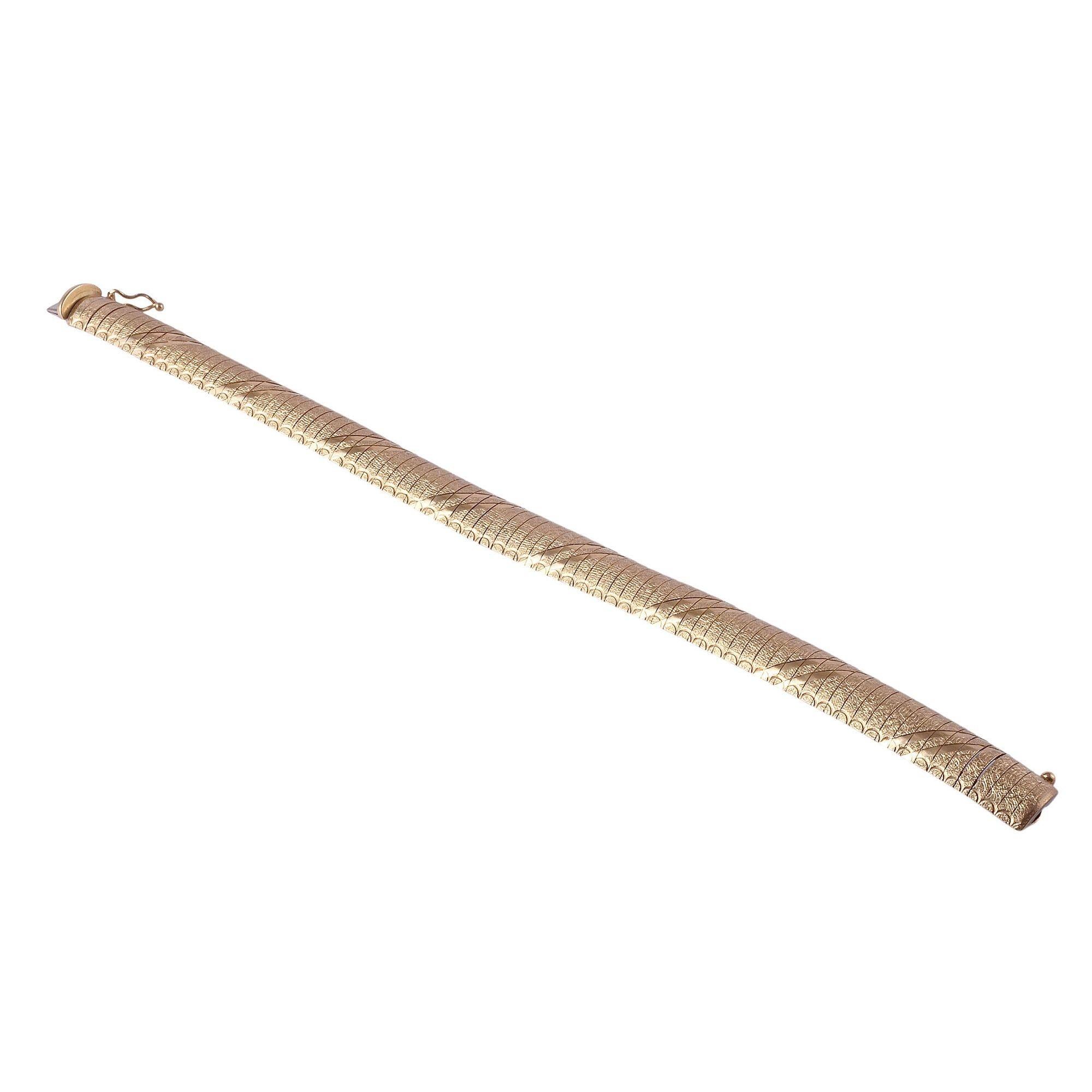 Italienisches 14K Goldarmband im Zustand „Gut“ im Angebot in Solvang, CA