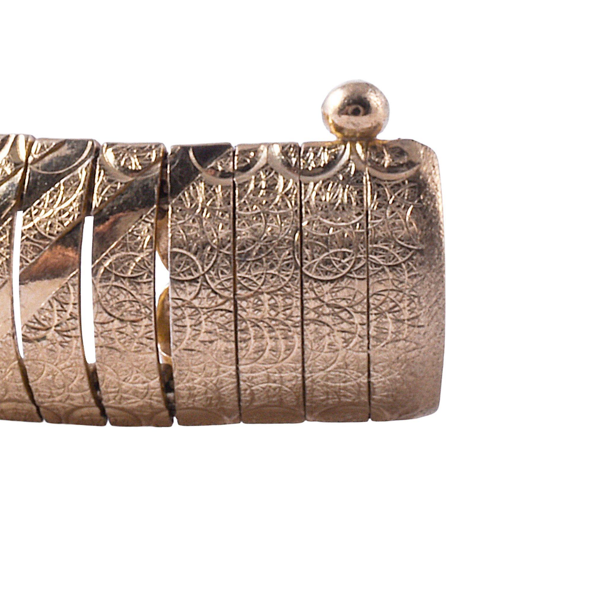Italienisches 14K Goldarmband im Angebot 1