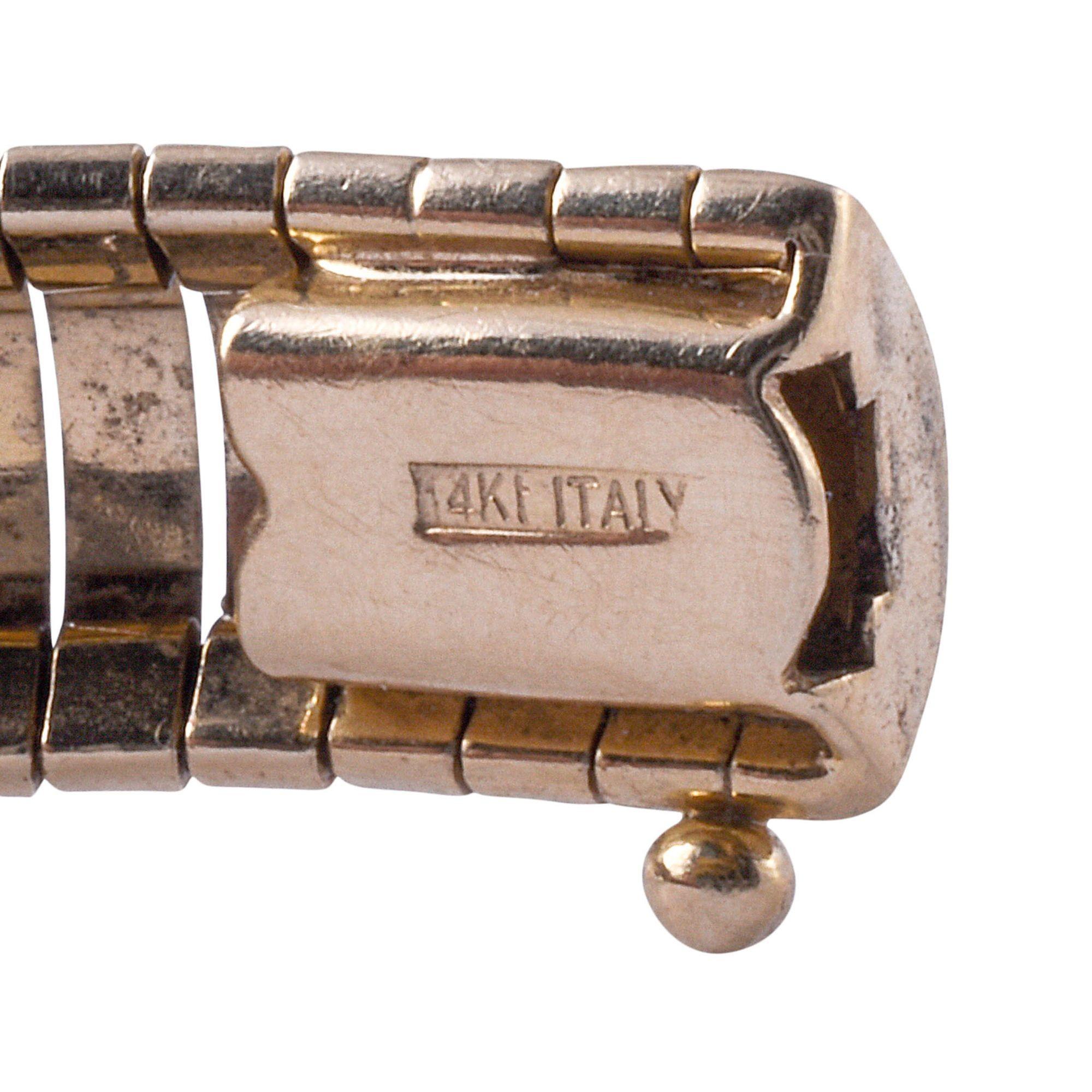 Italienisches 14K Goldarmband im Angebot 2