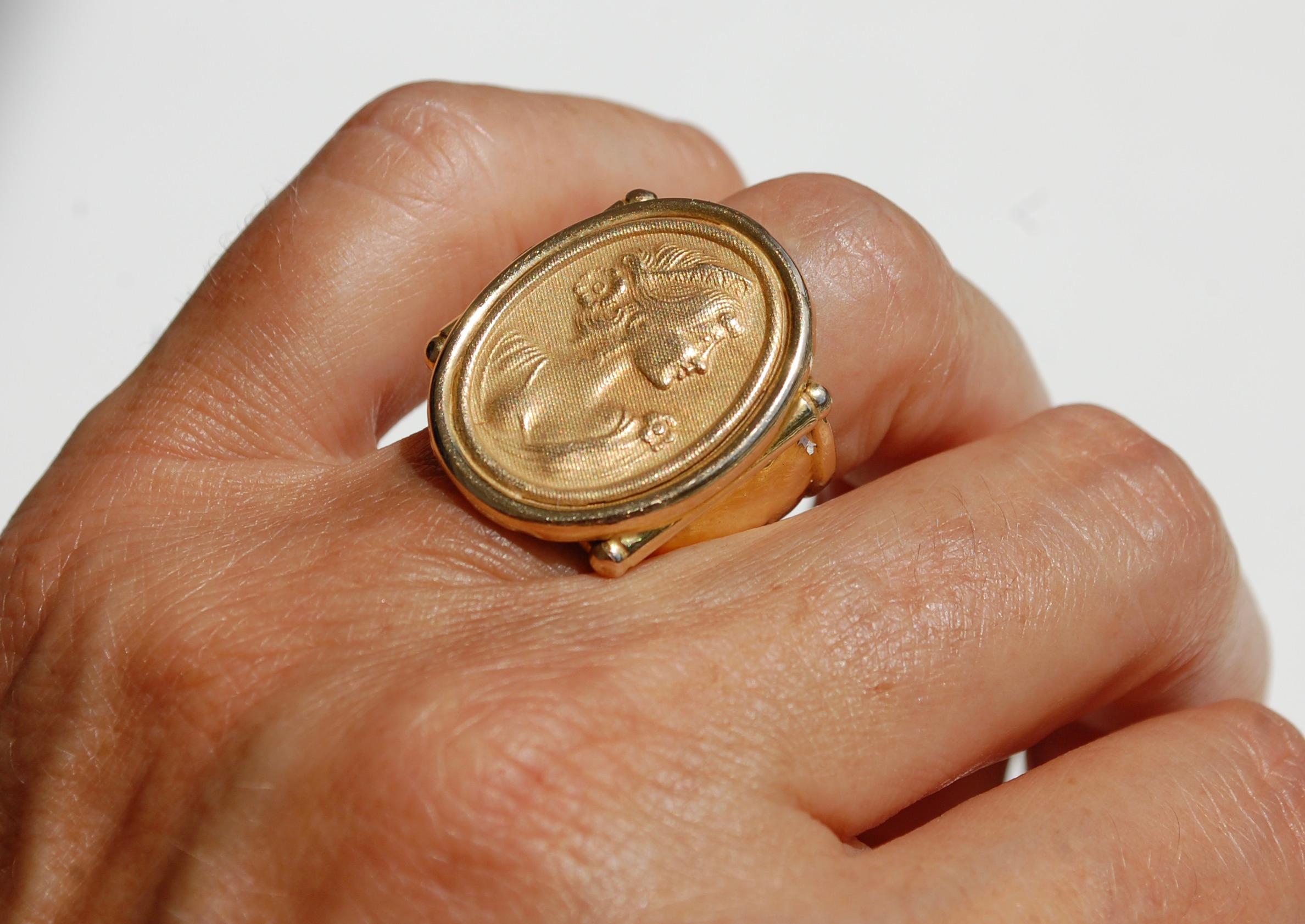 solid gold cameo ring