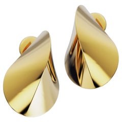 Pendientes Italianos de Oro 14k, Pendientes Modernos y Elegantes de Oltremare Gioielli