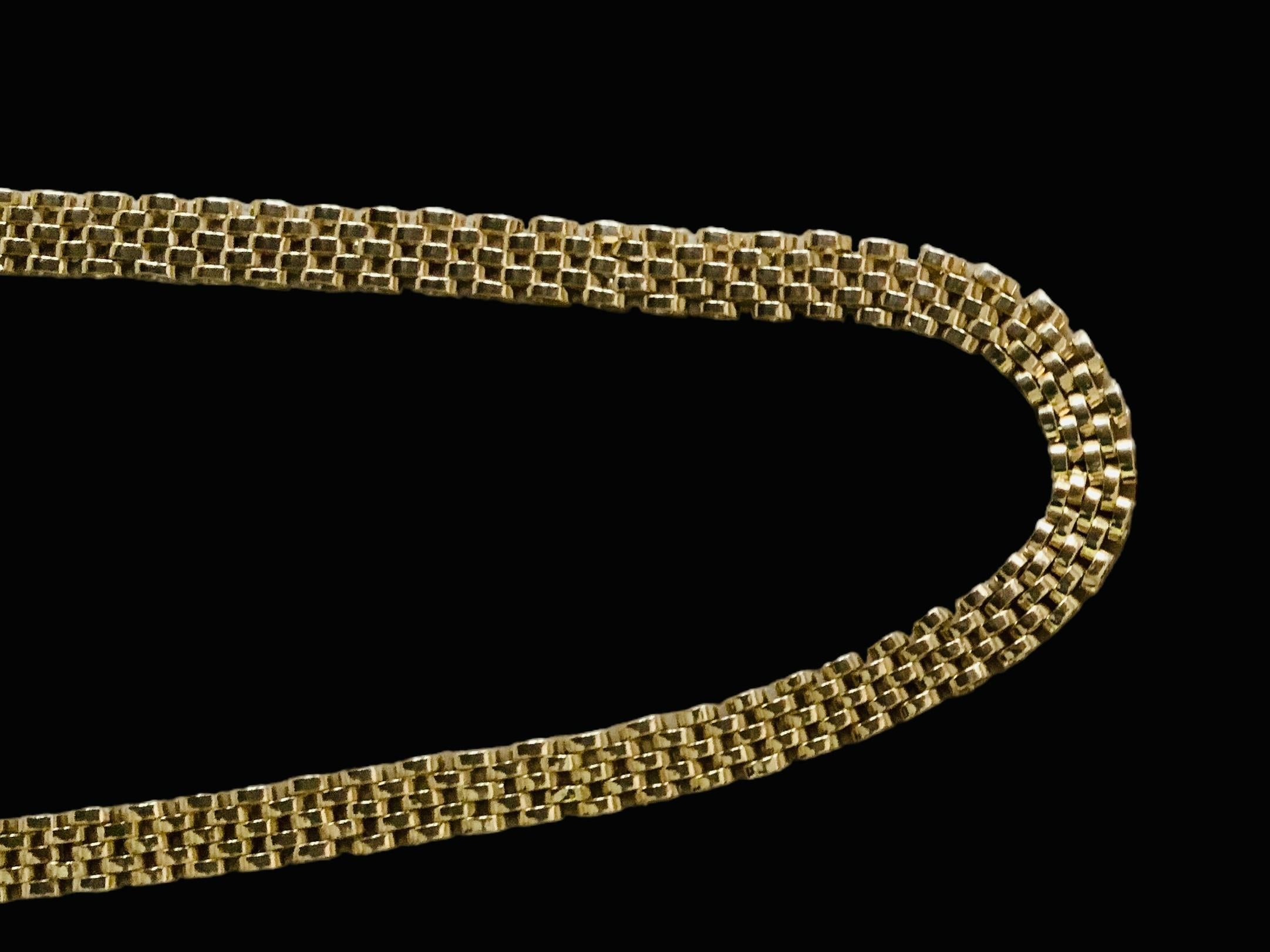 Italian 14K Gold Lady’s Panther Necklace  For Sale 14