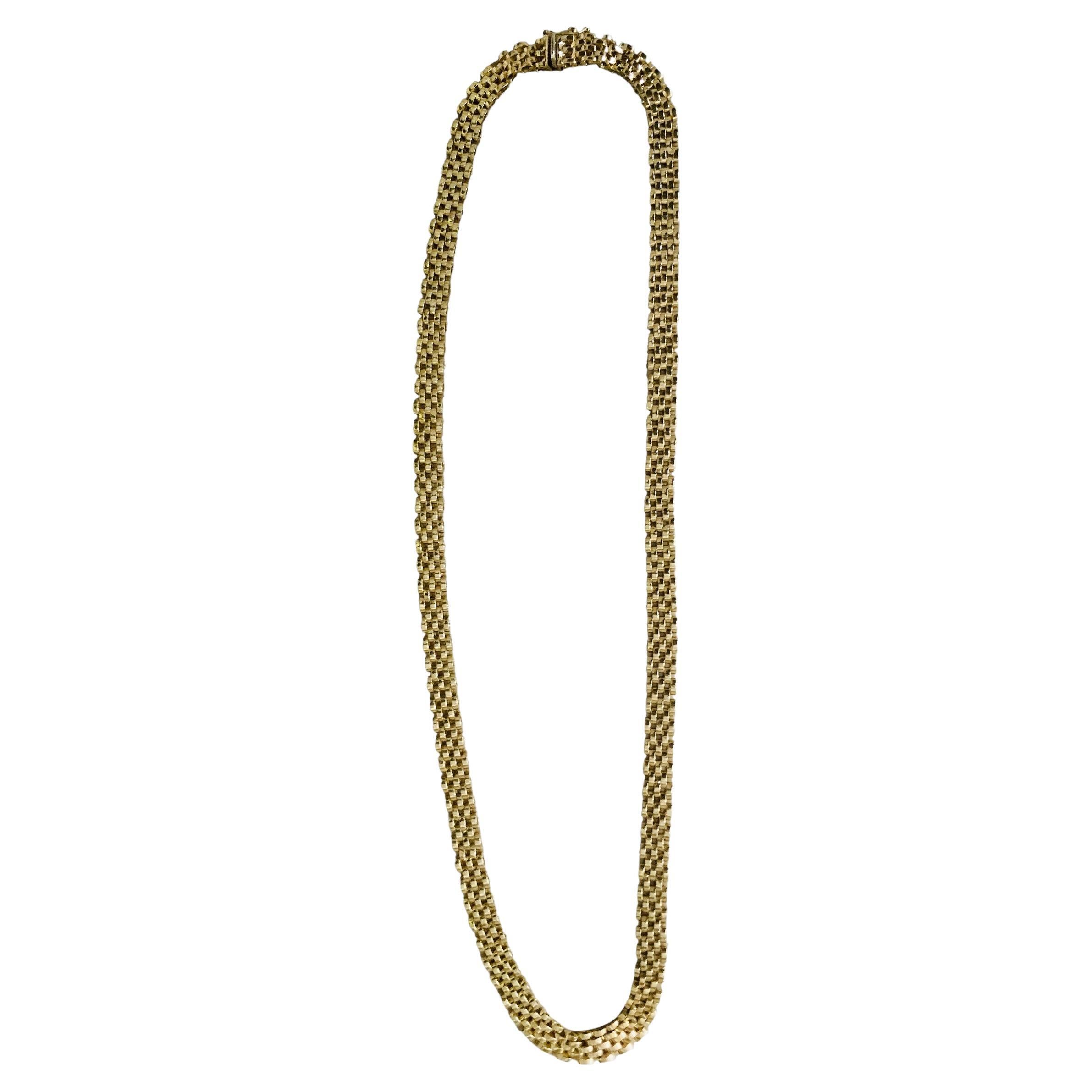Italian 14K Gold Lady’s Panther Necklace  For Sale