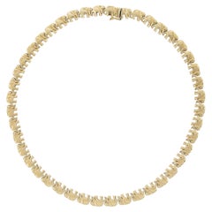 Chaîne collier italienne en or jaune 14 carats 16 pouces 7,9 mm poli éléphants