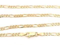 Italian 14k Yellow Gold 18" Classic Figaro Link Chain Necklace