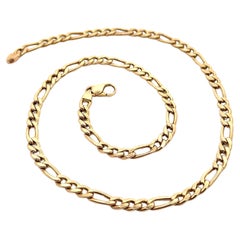 Italian 14k Yellow Gold 18" Figaro Link Chain Necklace