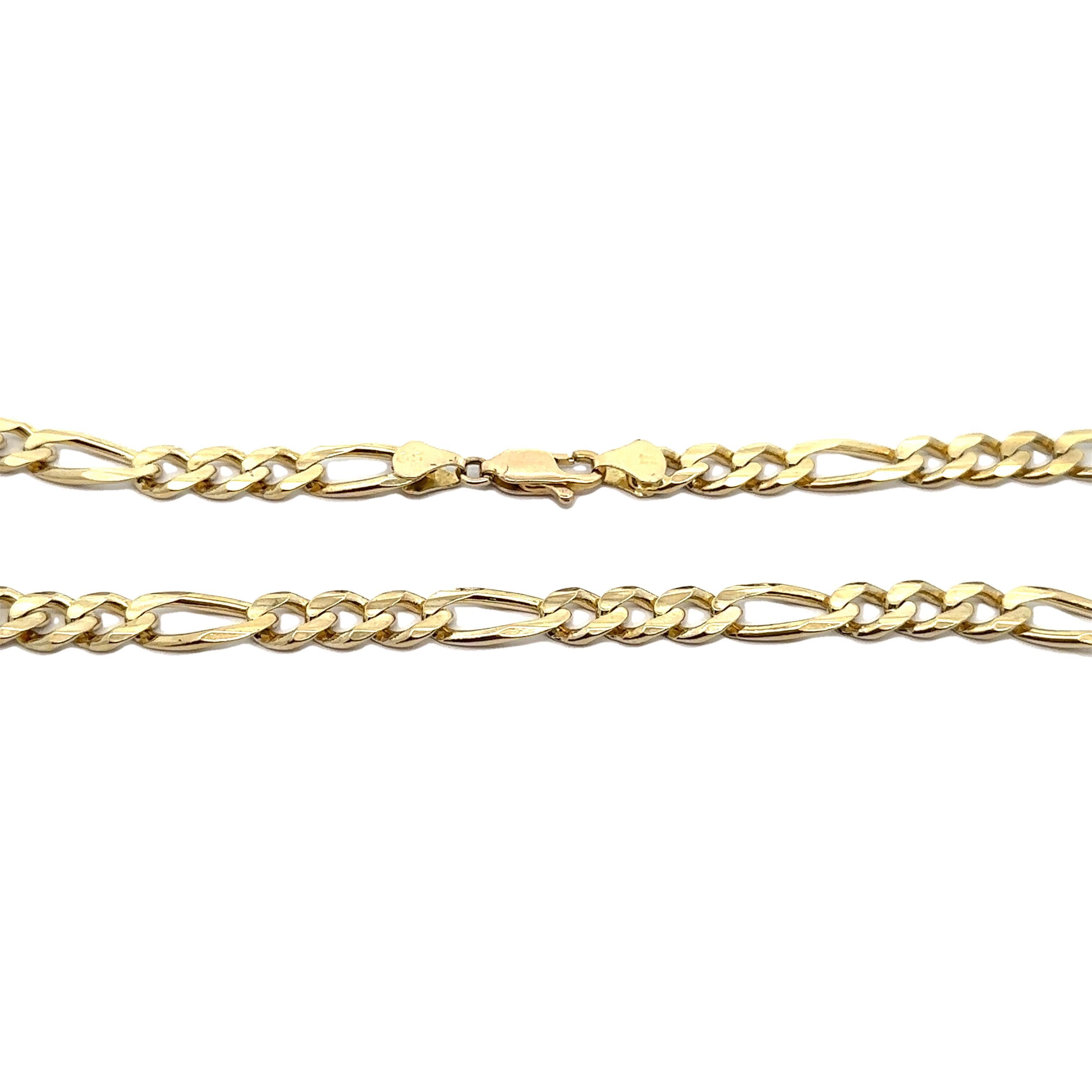 da uomo o donna Collana classica in oro giallo 14k da 20