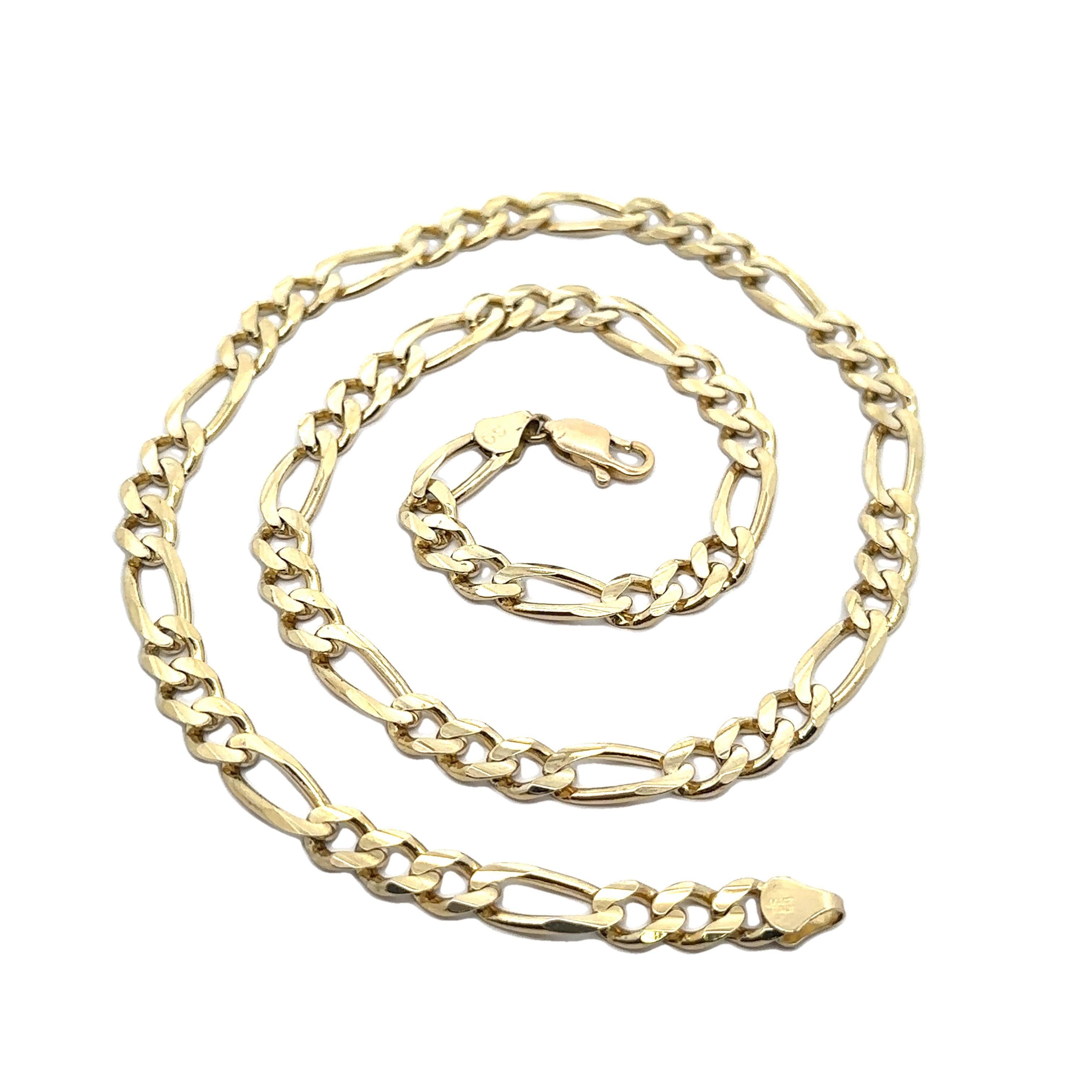 Collana classica in oro giallo 14k da 20