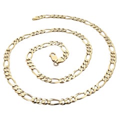 Italian 14k Yellow Gold 22" Long 5.9mm Classic Figaro Link Chain Necklace