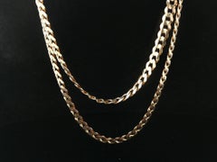 Italian 14k Yellow Gold 24" Curb Cuban Link Chain Necklace w/ Lobster Clasp