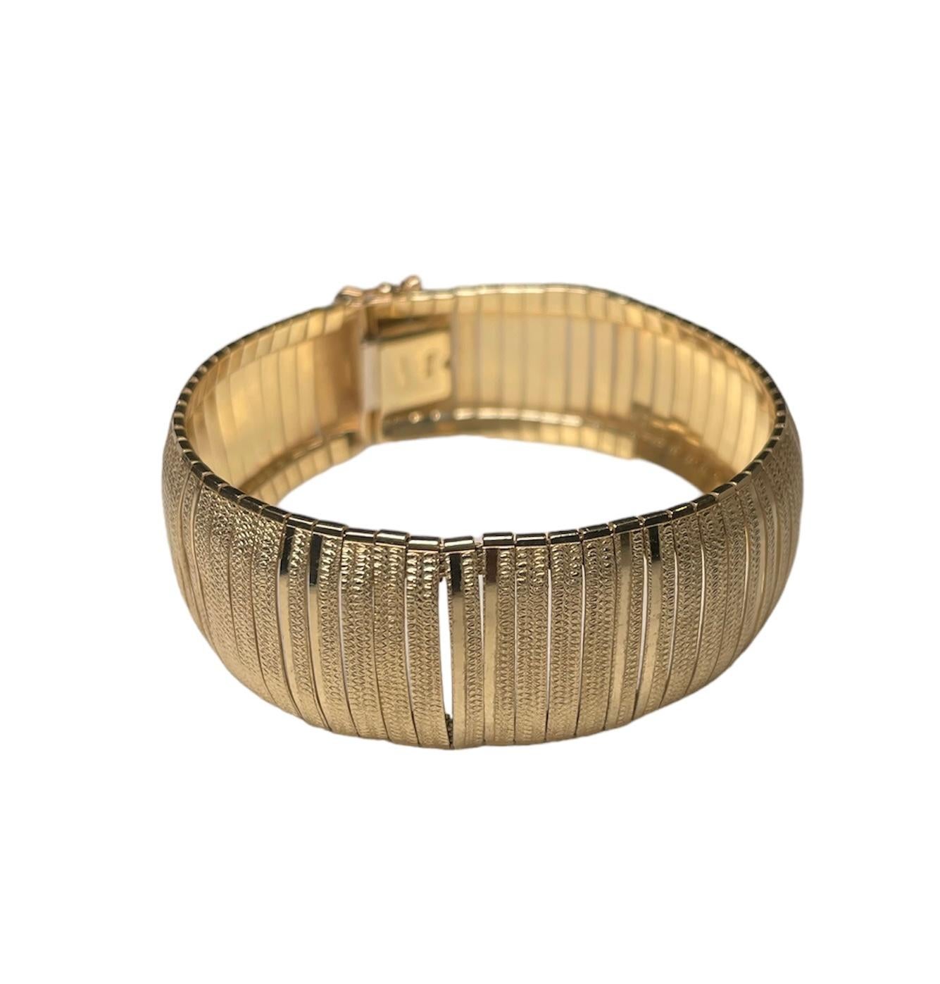 14k gold flexible bangle bracelet