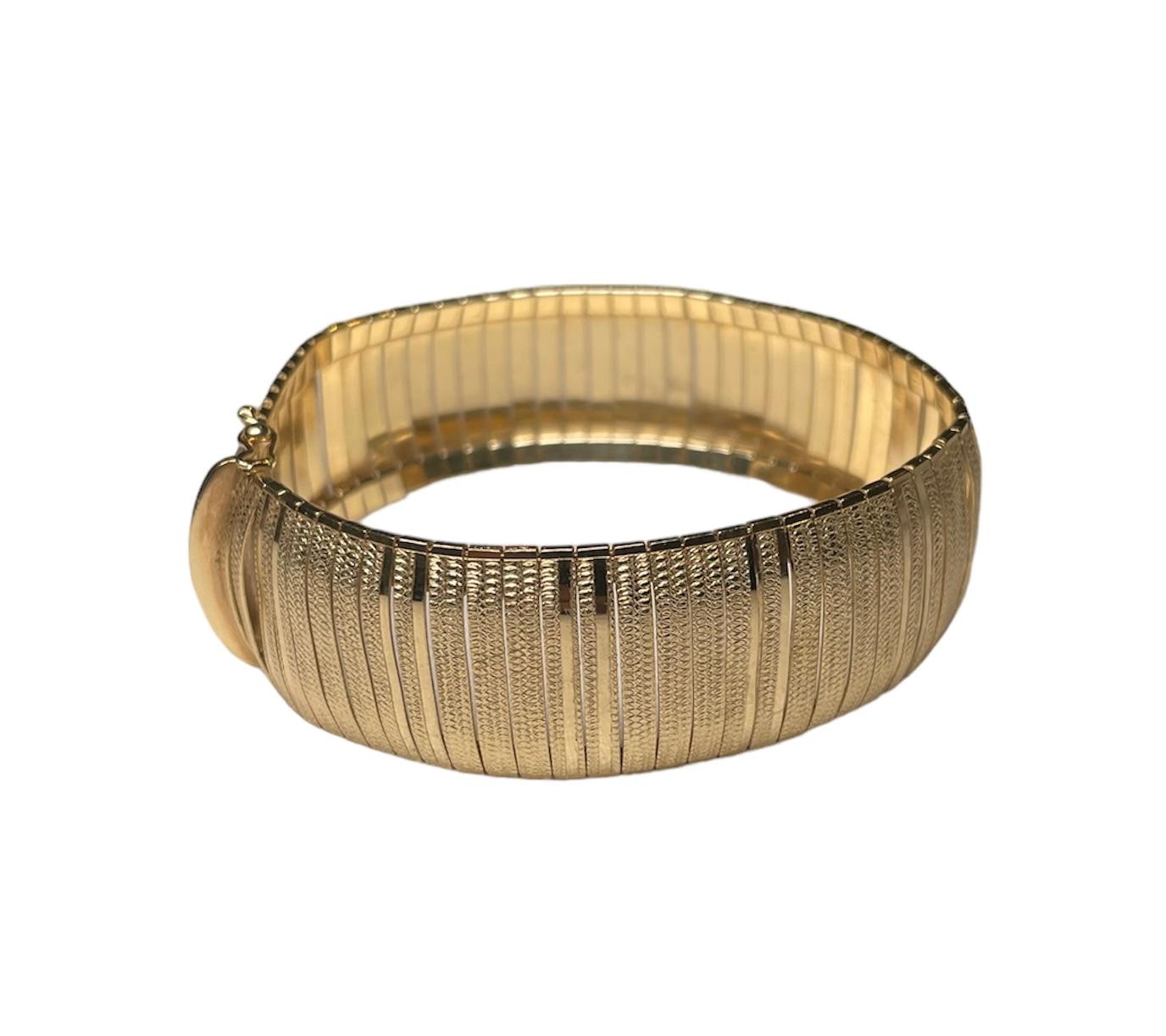 flexible gold bangle bracelet