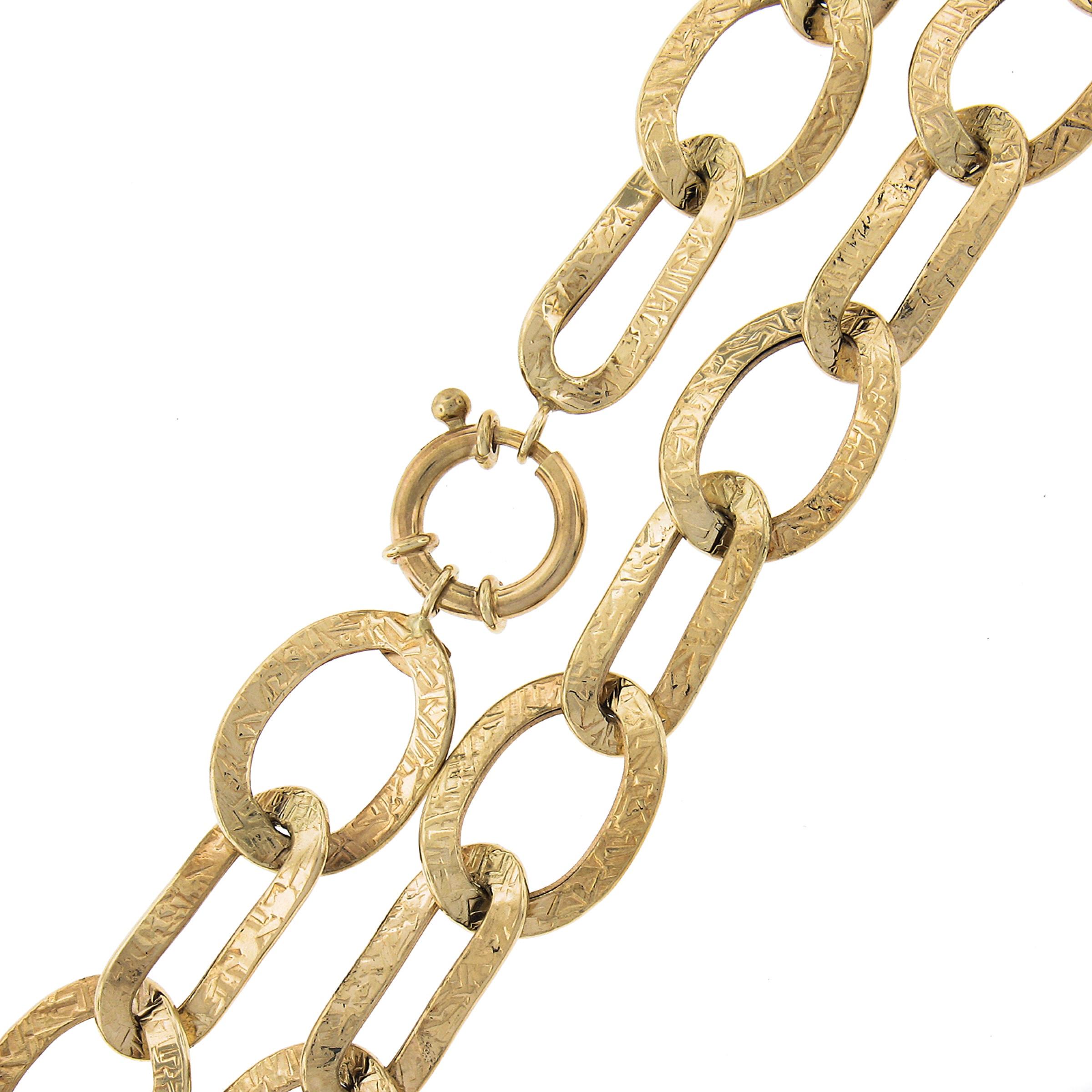 Italian 14K Yellow Gold Long 24