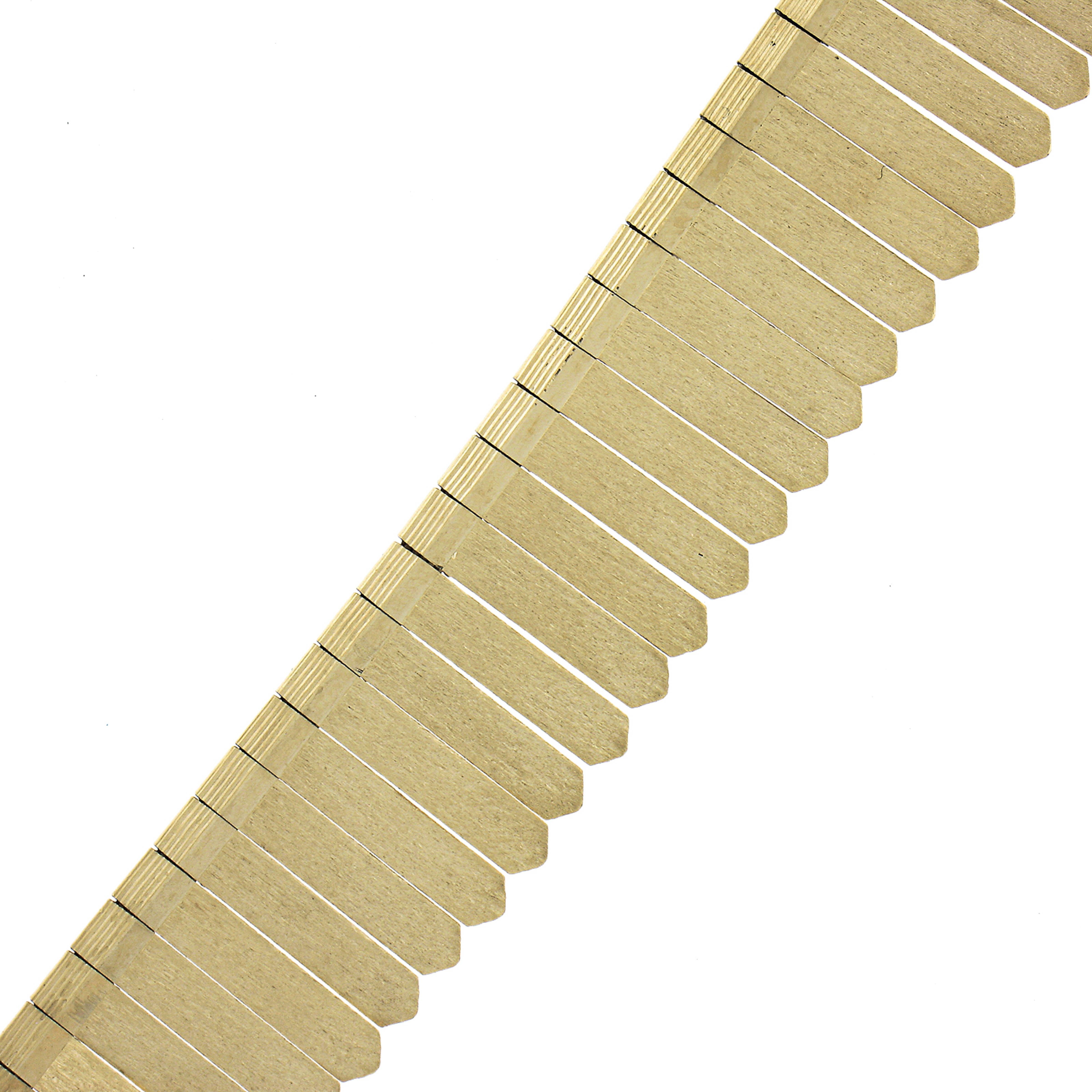 Italian 14k Yellow Gold Matte Finish Graduated Fringe Necklace W/ Box Clasp For Sale 2