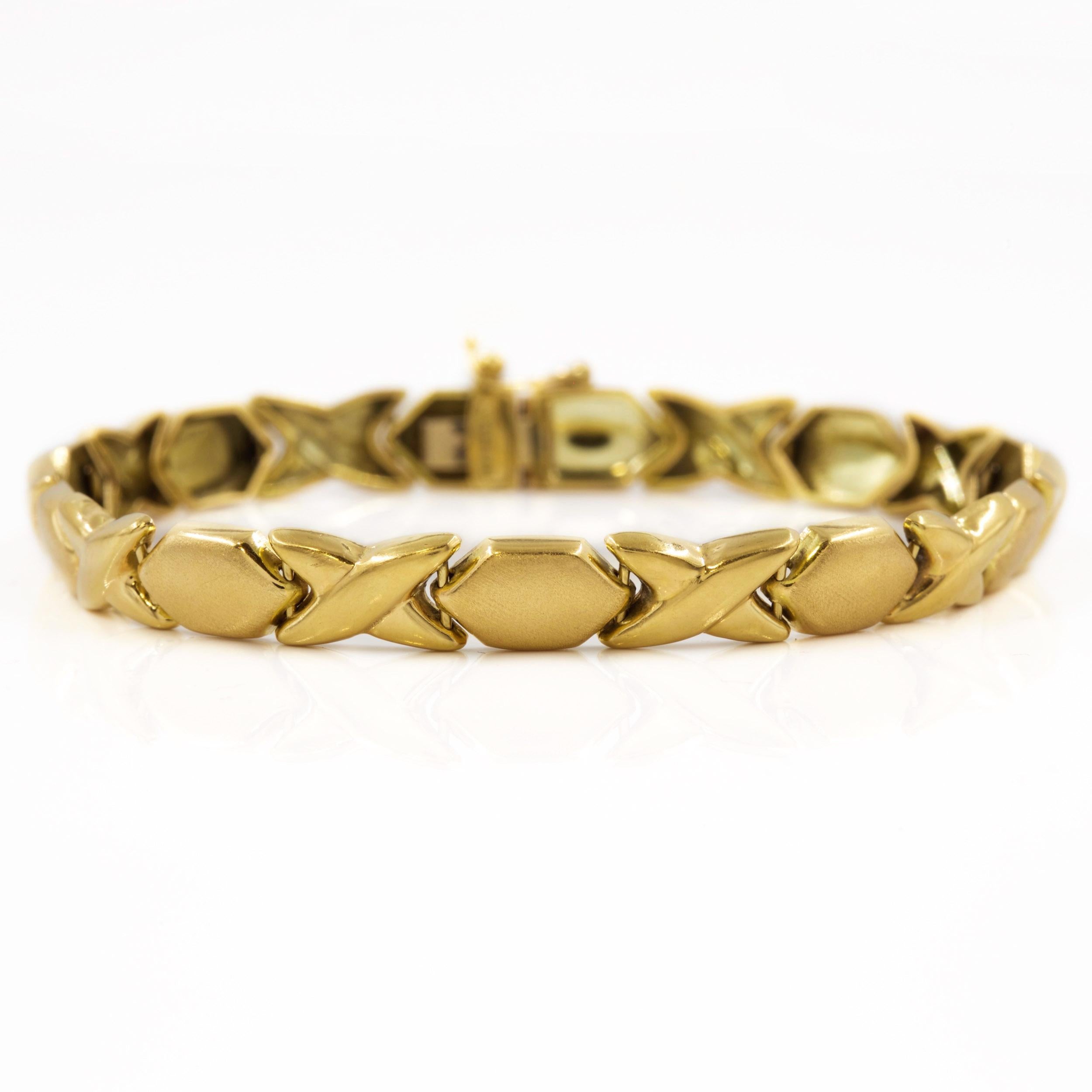 x and o gold bracelet