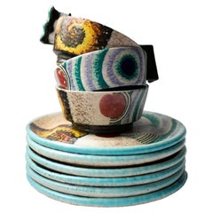Italian 15-Piece Futurist Tea Service by Diulgheroff and d'Albisola for Mazzotti