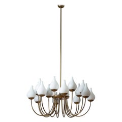 Italian 16-Arm Chandelier, 1950s