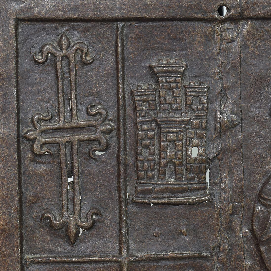 Italian 16th/ 17th Century Folk Art Forged  Iron Coat of Arms For Sale 9
