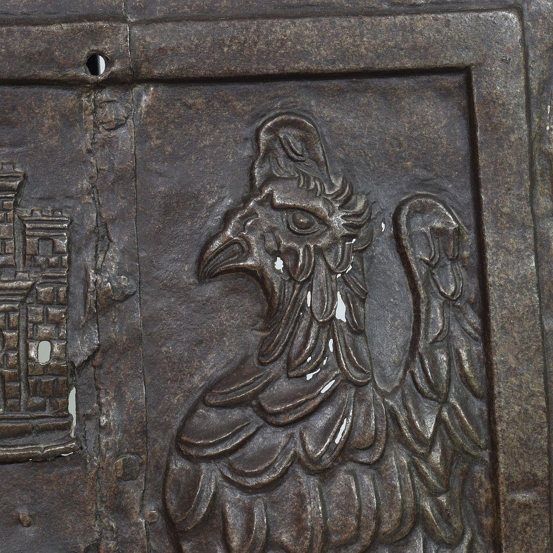 Italian 16th/ 17th Century Folk Art Forged  Iron Coat of Arms For Sale 11