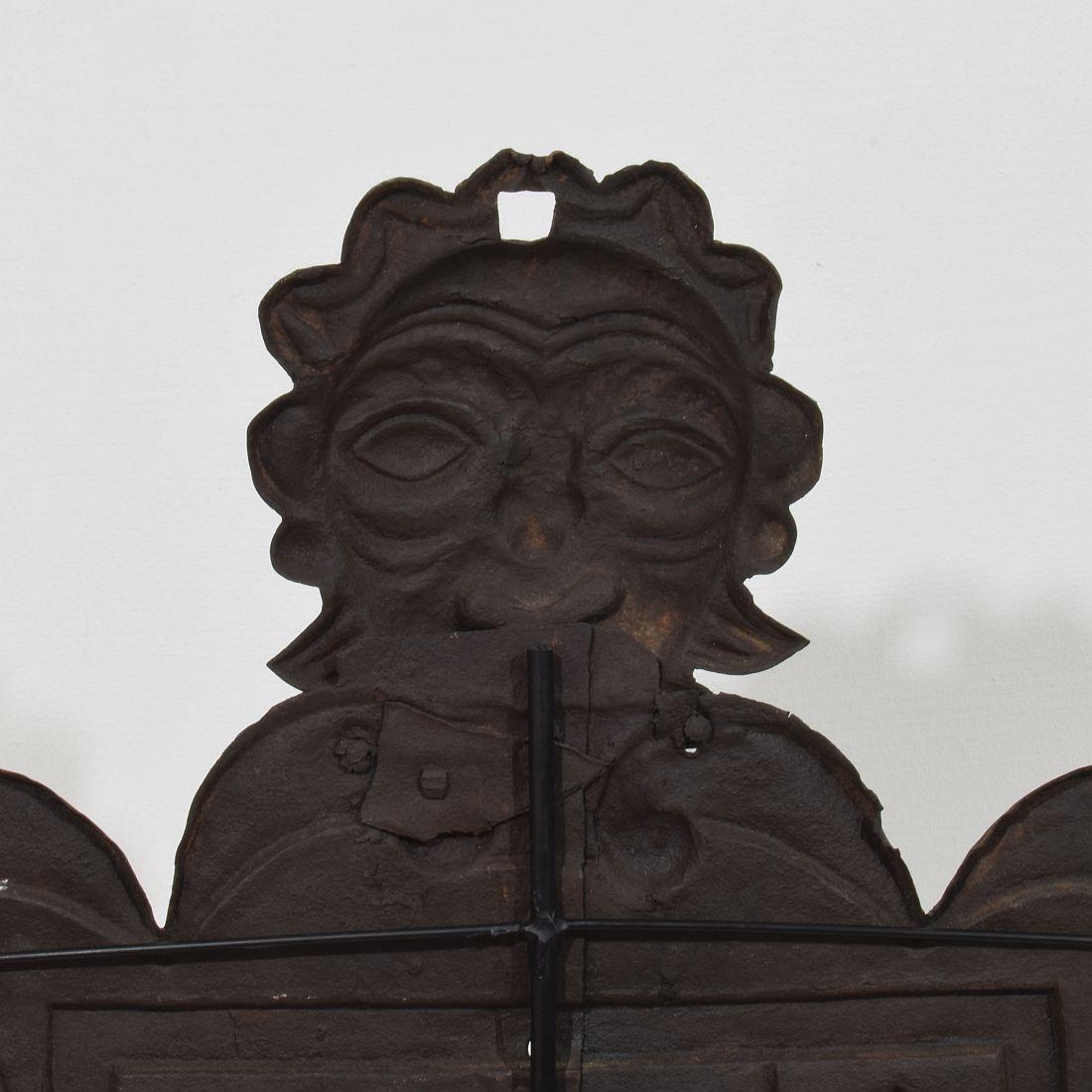 Italian 16th/ 17th Century Folk Art Forged  Iron Coat of Arms For Sale 14