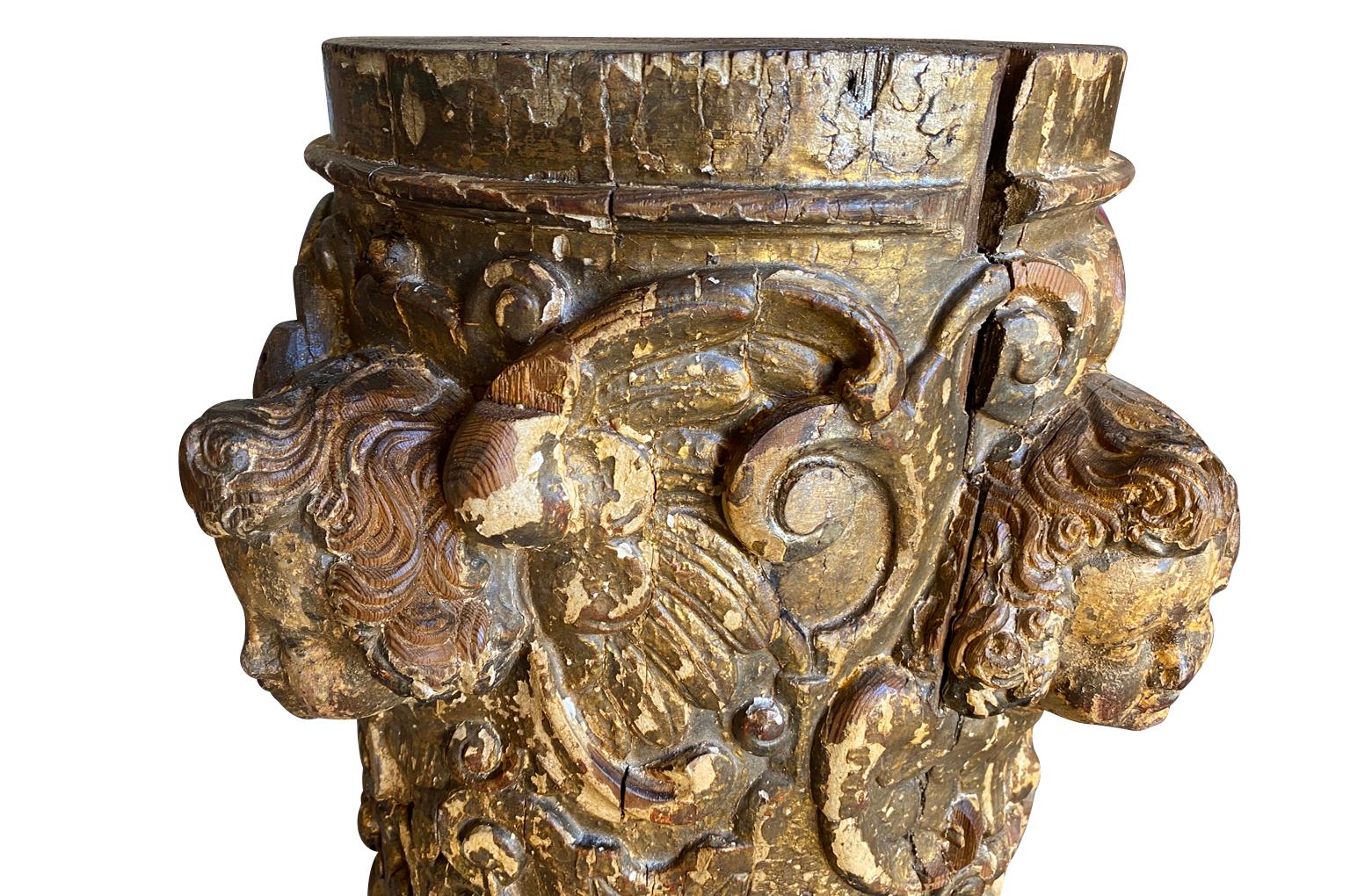  Italian 16th Century Column Pedestal In Good Condition For Sale In Atlanta, GA
