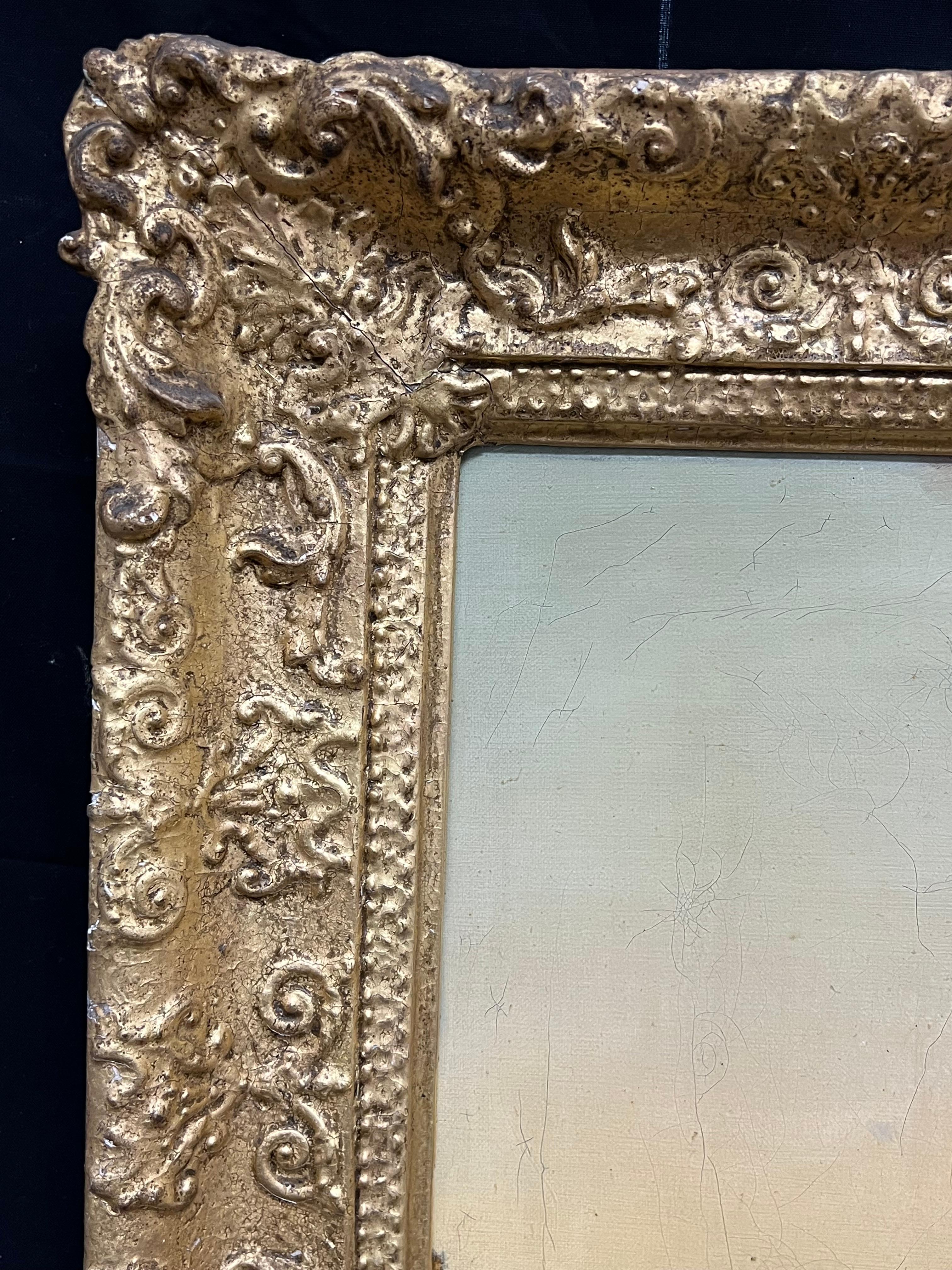 Grande dipinto a olio classico italiano del 1700 con figure in un paesaggio antico 4
