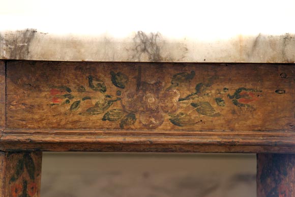 Italienische Barockkonsole aus dem 17. Jahrhundert, bemalt (Gemalt) im Angebot