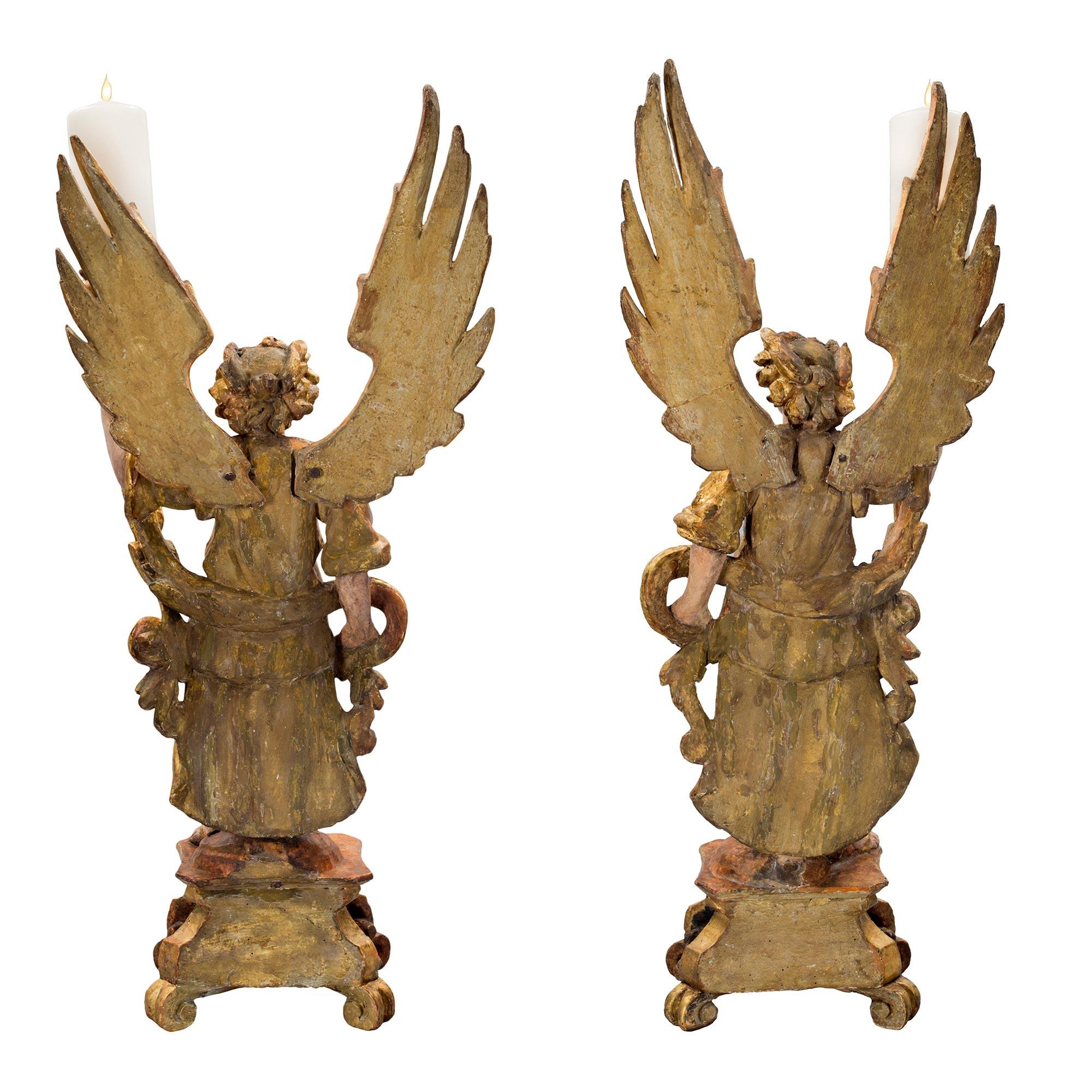  Italian 17th Century Candleholders from Northern Italy, circa 1670 In Good Condition For Sale In West Palm Beach, FL