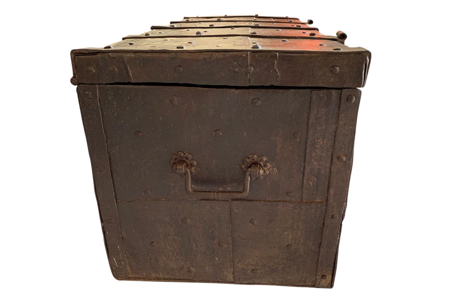 Iron Italian 17th Century Coffre Forte, Strong Box For Sale