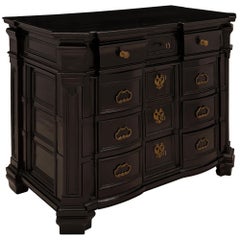 Italian 17th Century Ebonized Fruitwood Commode from Milan