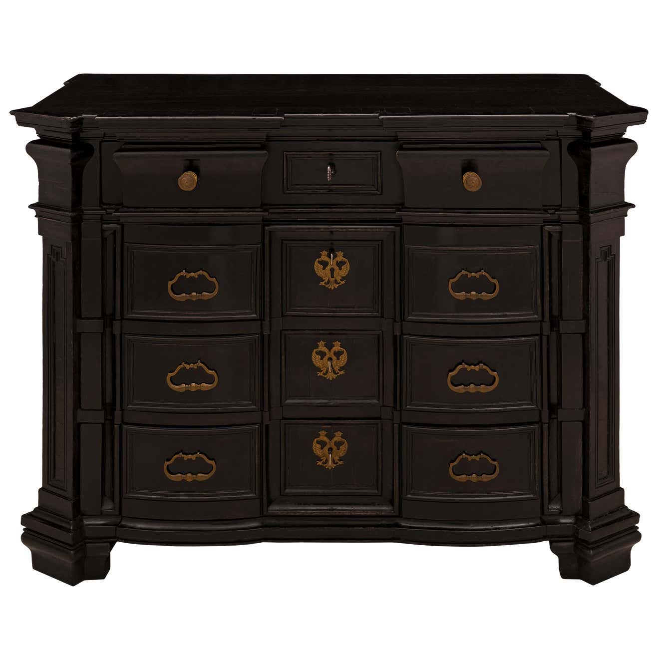 Italian 17th Century Ebonized Fruitwood Commode from Milan For Sale at ...