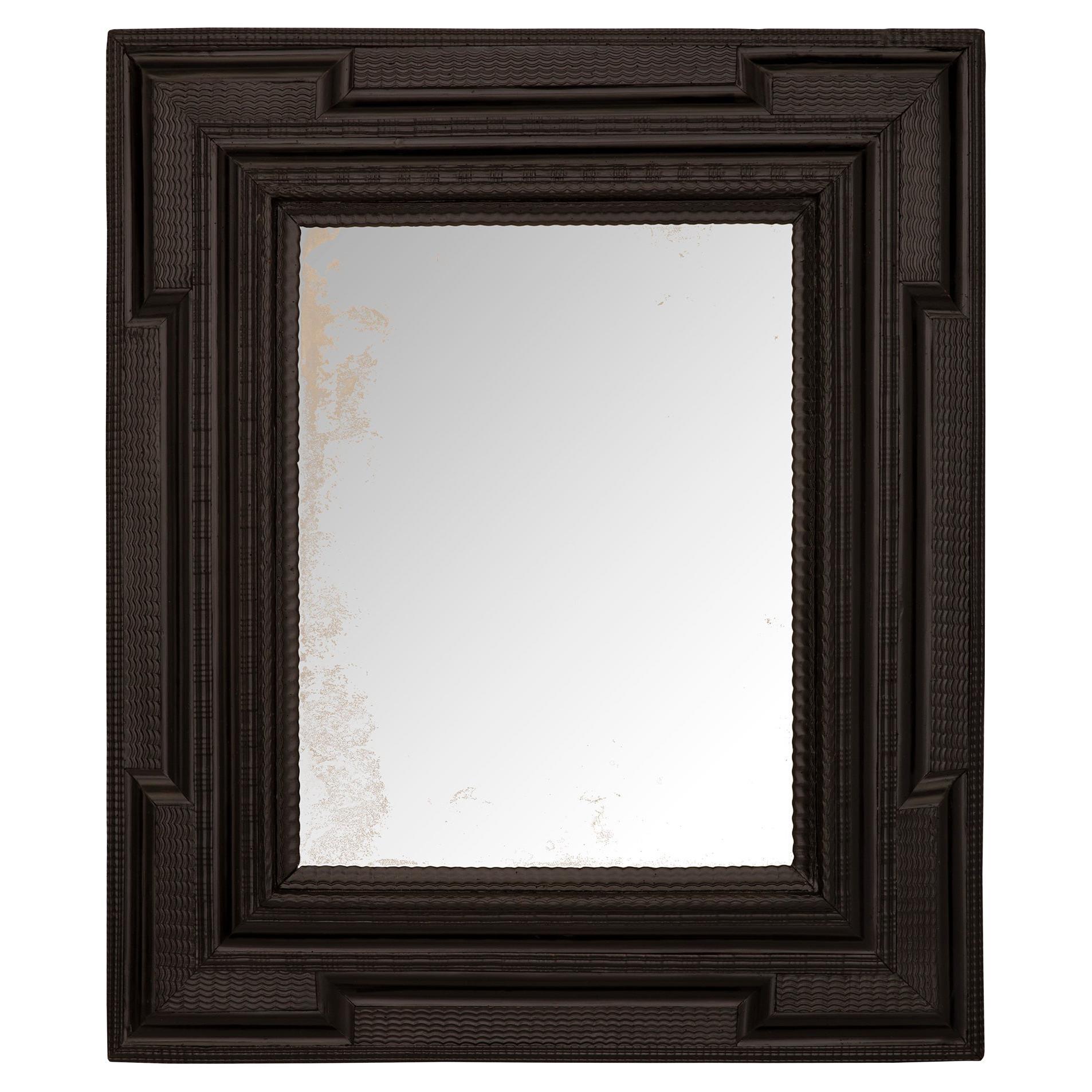 Italian 17th Century Ebony Florentine Mirror