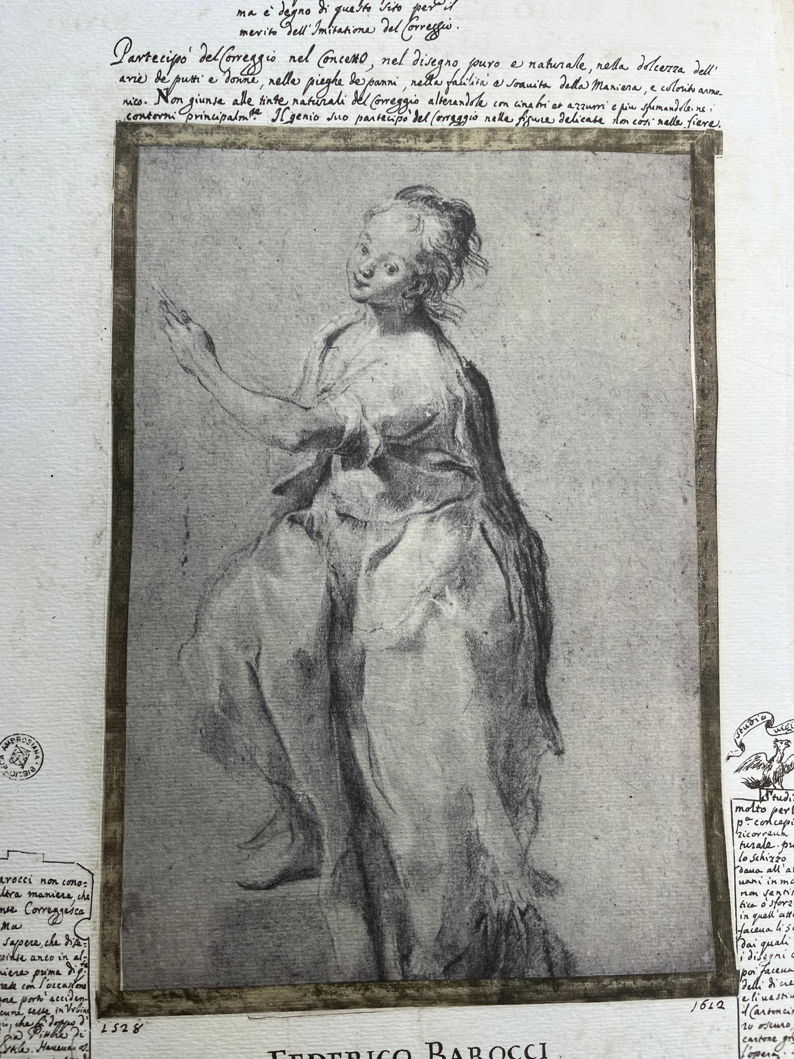 Renaissance Italian 17th Century Etching after Federico Barocci 1535-1612. en vente