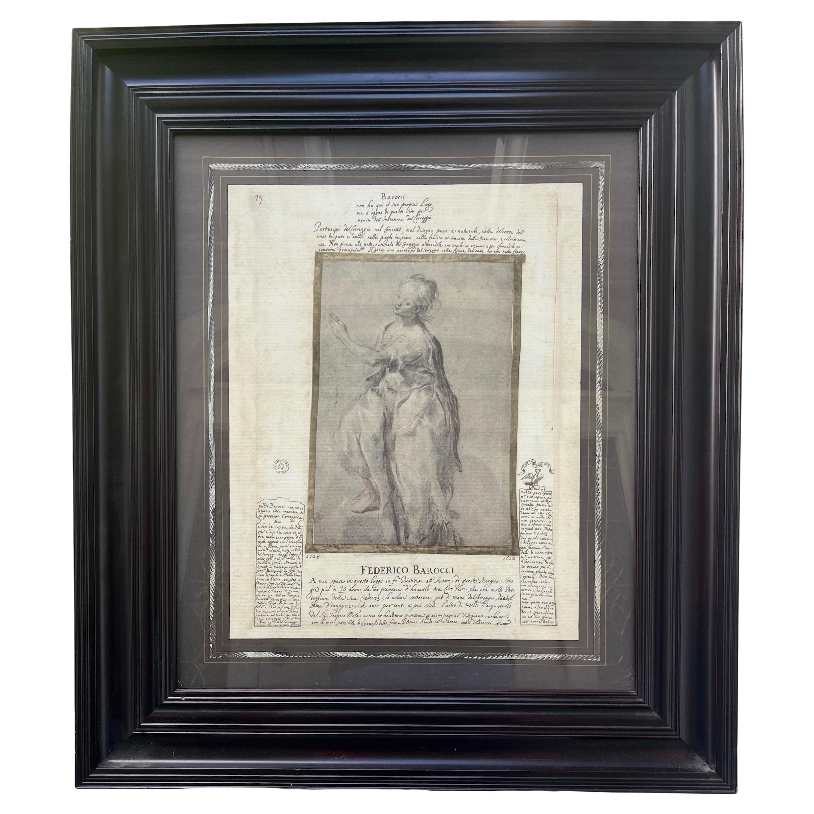 Italian 17th Century Etching after Federico Barocci 1535-1612.